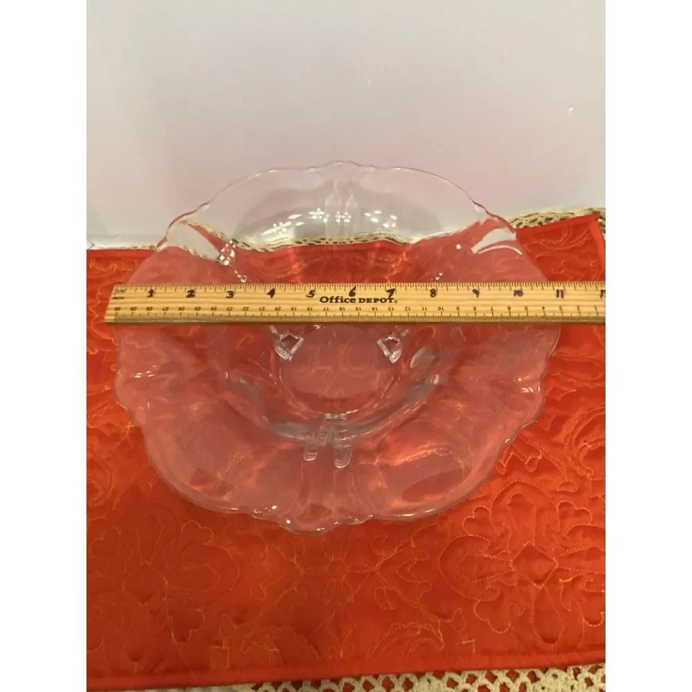 Vintage Heisey Empress‎ Queen Anne Clear 3-Footed Dolphin 11